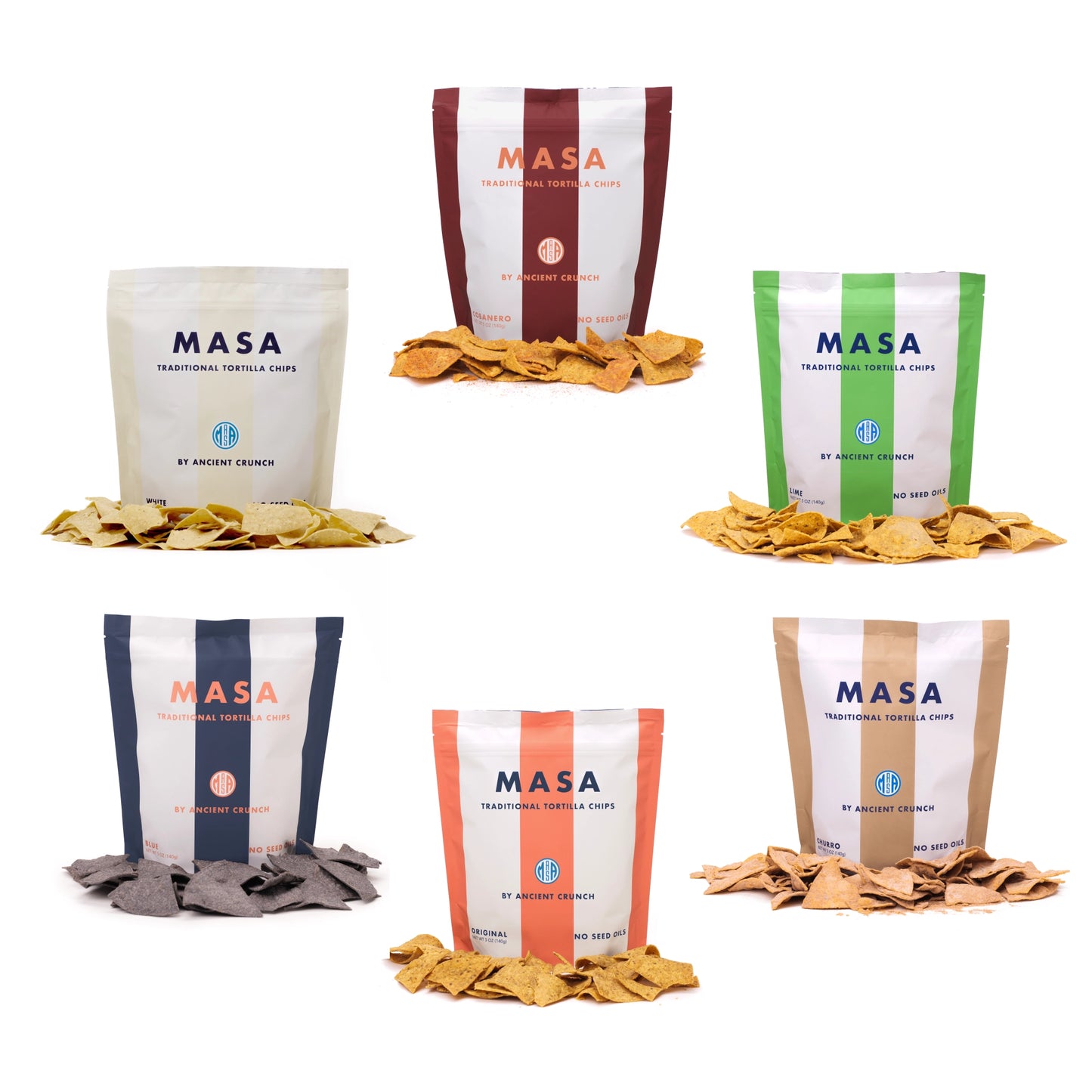 MASA Tortilla Chips – Gourmet Flavor Tasting Gift Set (6 Piece)