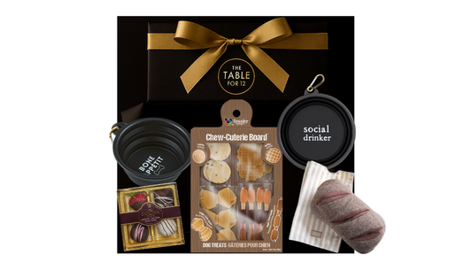 Puppies Love Food Too – Deluxe Dog Treat & Toy Gift Set (5-Piece Gift Box)