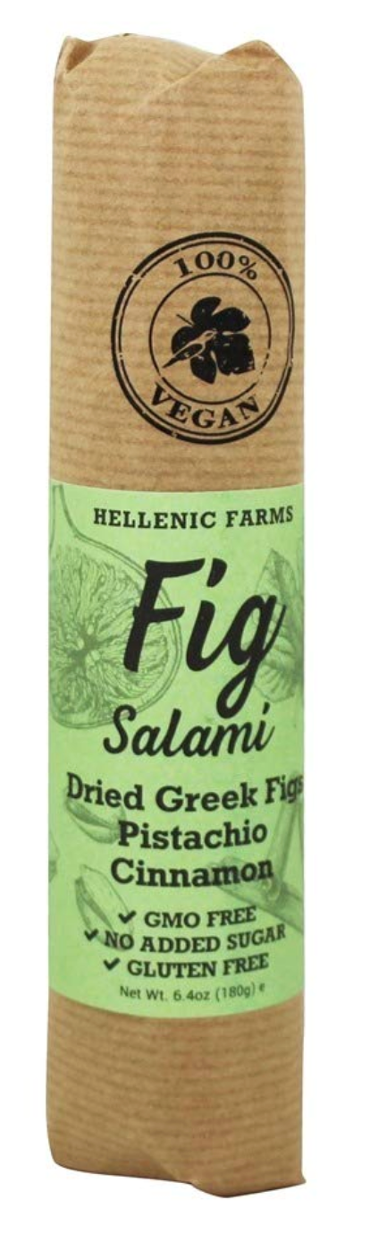 Fig "Salami" made with sun-dried figs in Greece