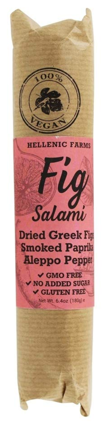 Fig "Salami" made with sun-dried figs in Greece