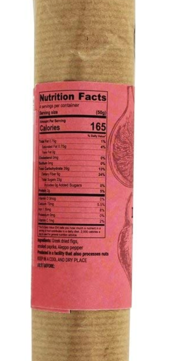 Fig "Salami" made with sun-dried figs in Greece