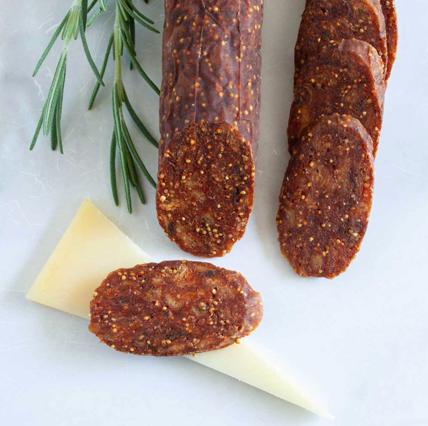 Fig "Salami" made with sun-dried figs in Greece