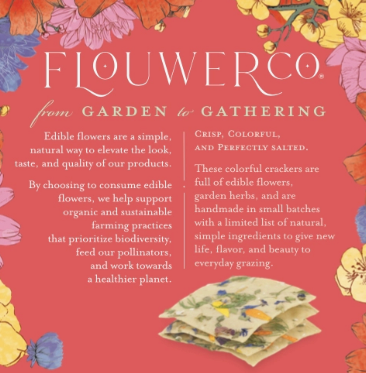 Premium Spice Blends & Edible Flower Cracker Gift Set (4-Piece Set)